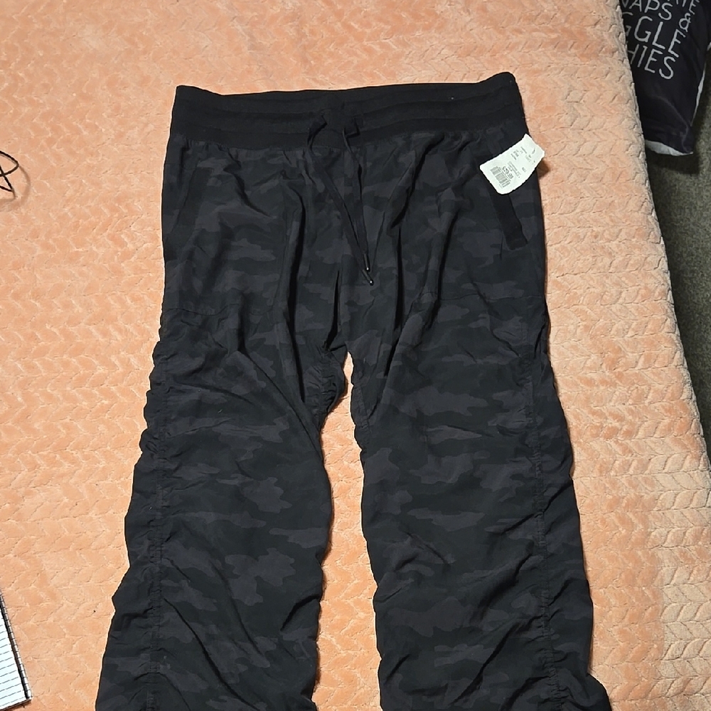 Womans Black Camouflage Pants